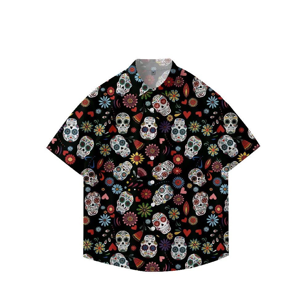 

Y2K Summer New Mens Vintage Funny Printed Shirt Fashion Casual Luxury Short Sleeve Hawaii Shirts For Man Blusas Chemises Hommes