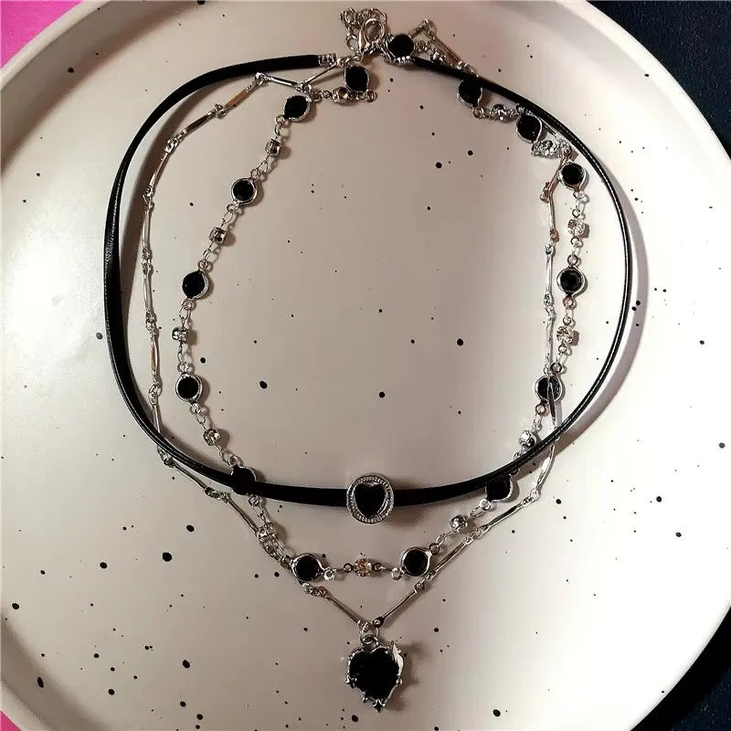 Y2K Katze Klaue Stern Herz Anhänger Plüsch Leopard Knochen Choker Charms Halsketten Für Frauen Goth Ästhetische Zubehör Grunge Schmuck