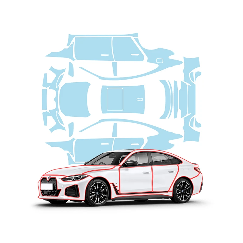 

Suitable for BMW i4 invisible car cover imported TPU transparent matte paint protective film body film