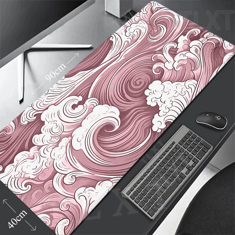 Mouse Mats Large  Rubber Mouse Pad Waves Mousepads Gamer Mousepad Desk Pads  Keyboard Matclouds Locking Edge Slipmat