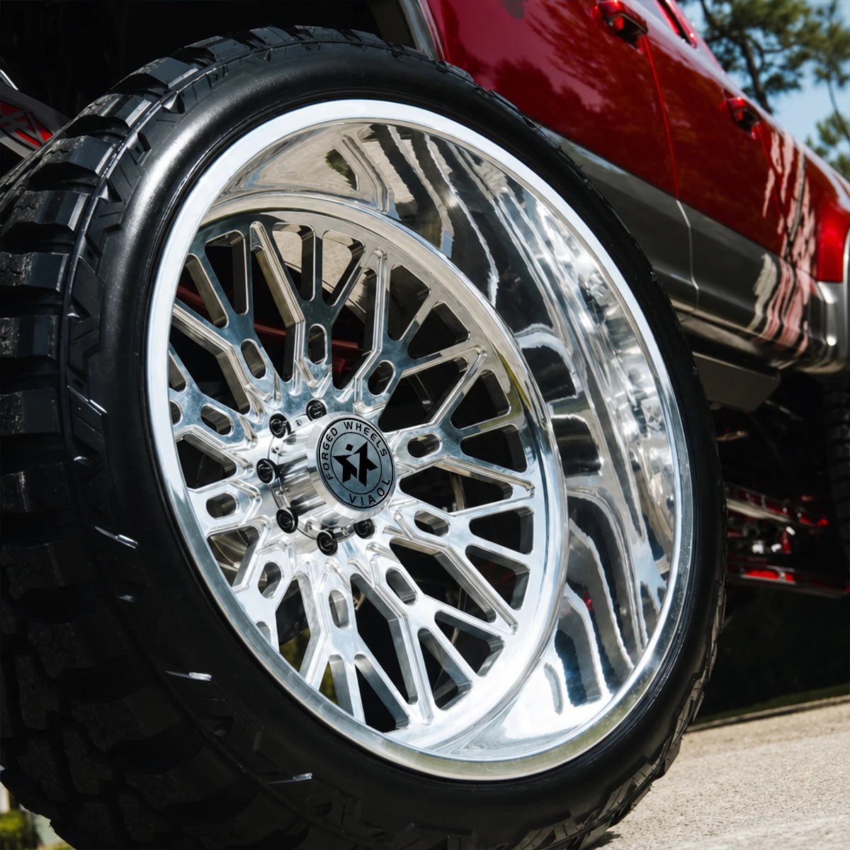 Custom Forged Super Single Wheel 8x6.5 Deep Lip Mirror Polished 8 Lug 10 Lug Fit for Ford F250 F350 Ram 3500 4500