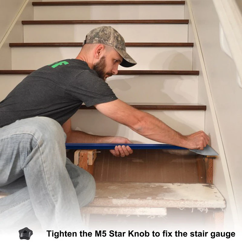 Stair Tread Gauge Stair Tread Template Tool Angle Ruler Stair Tread Measuring Tool For Stairs Risers Partitions Measuring Tools