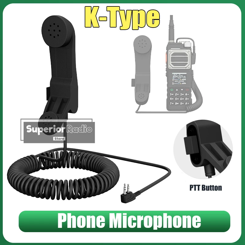 K Head Phone Handle Speaker Shoulder Microphone Mic for DM-32 UV-25M TG-UV2 Plug Baofeng TYT Walkie Talkie Radio Interphone PTT