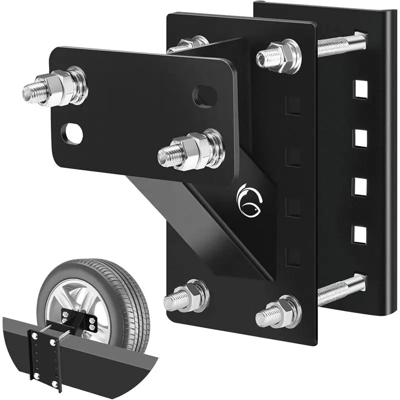 A64T-Spare Tire Mount Bracket, Heavy Duty Lock Holder, Spare Tire Carrier, Boat Trailer Carrier, Holds Up To 150 Lbs