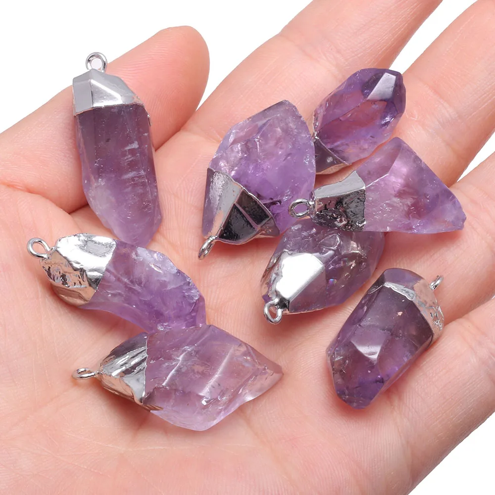 New Natural Stone Irregular Citrines Pendants Crystals Charms For DIY Jewelry Making Necklaces Bracelet