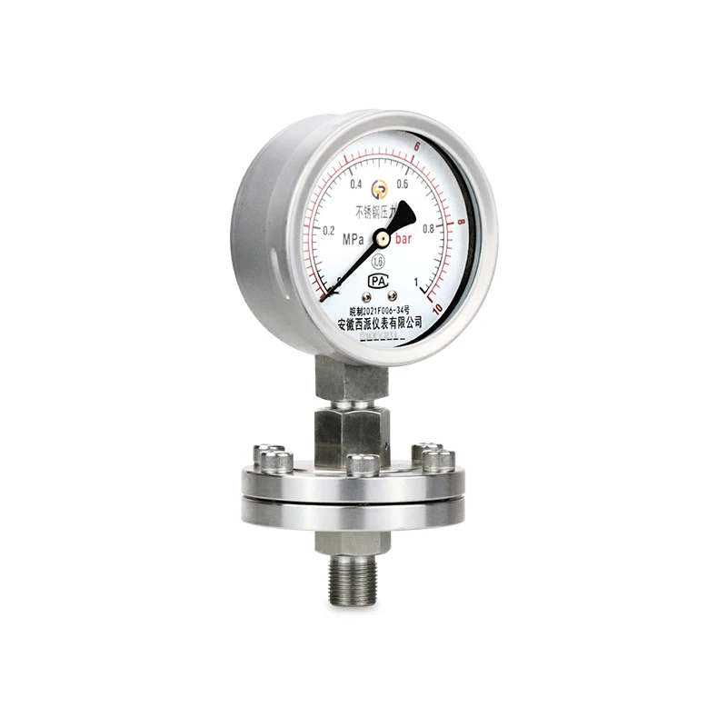 Stainless Steel 304 316L Thread Diaphragm Pressure Gauge