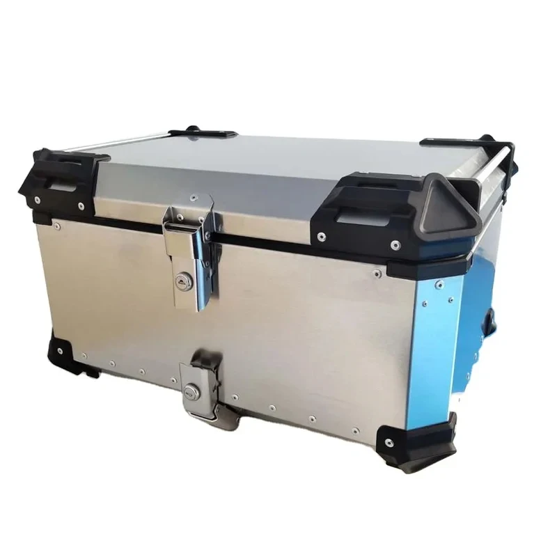 Sale Factory Hot Selling L Silver F-MOTO Waterproof Trunk Aluminum Top Box Motorcycle