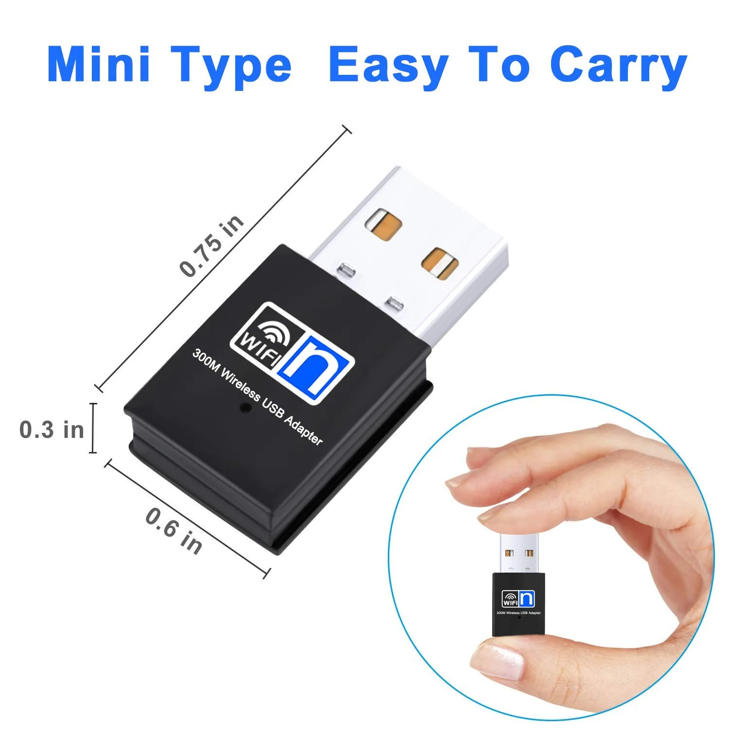 300Mbps Mini USB Wireless Wifi Adapter Wi Fi Network LAN Card 802.11b/g/n RTL8188 Adaptor Network Card for PC Desktop Computer