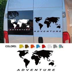 Car Side Body Sticker Graphics World Map Adventure Edition Decor Decal For Van SUV Camper RV Motorhome Car Auto DIY Vinyl Cover