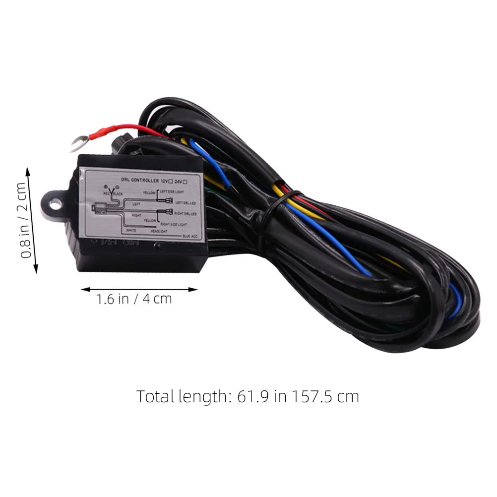 Professional LED Daytime Running Light Controller Black Compact Waterproof Drl Controller Relay for Car Accessories
