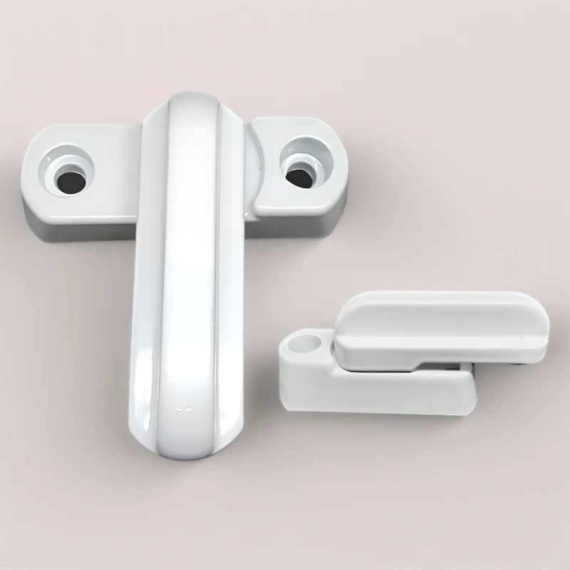 

Heavy Duty PVC Steel T-Handle Window Latch Door Lock Limiter Durable Casement Accessories Modern Minimalist Style