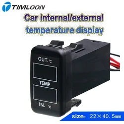 Pantalla de temperatura Dual dentro y fuera del coche, Sensor de temperatura Dual para Toyota Corolla Reiz Prado Prius