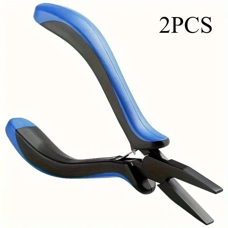 1/2PCS  125mmFlat Pliers DIY Hand Tie Hook Pliers Jewelry Cable Pliers Cable Pliers Dip Plastic Handle Tool Pliers