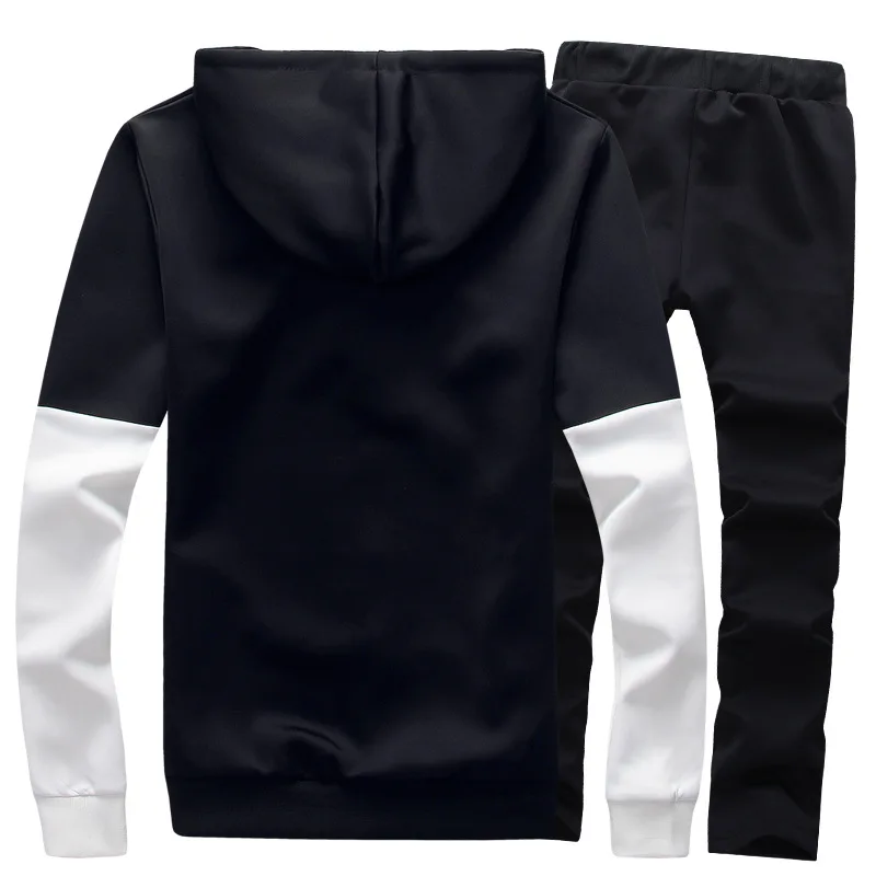 Spring Autumn Men Sports Suit Tracksuit Hooded Jacket Sweatshirt Hoodies+pants Leisure Running Jogger Set Sportswear