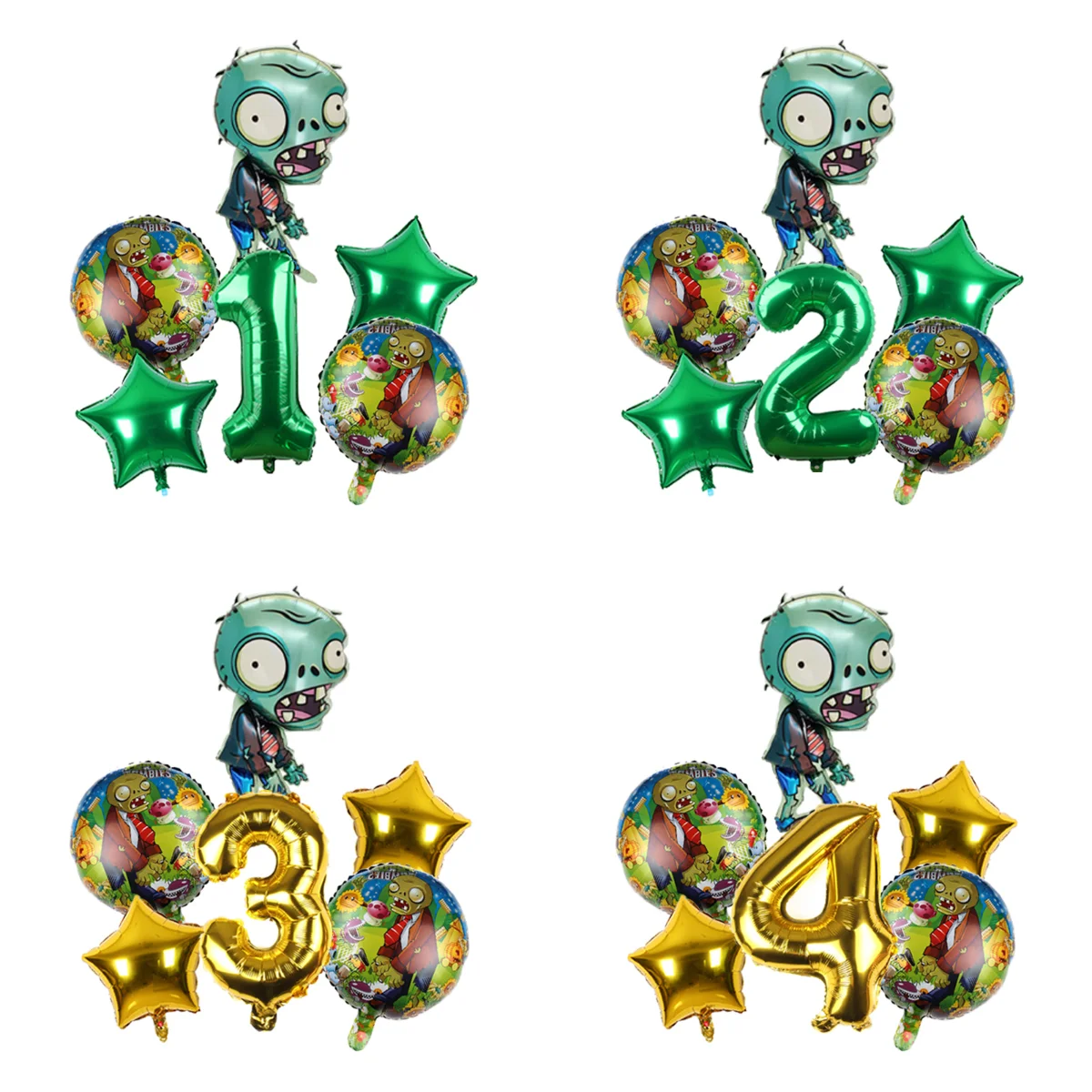 Colorful Plants vs Zombies Balloon Kit Premium Decorative Balloons for Party Backdrop Table Centerpiece and Scene Layout Decor
