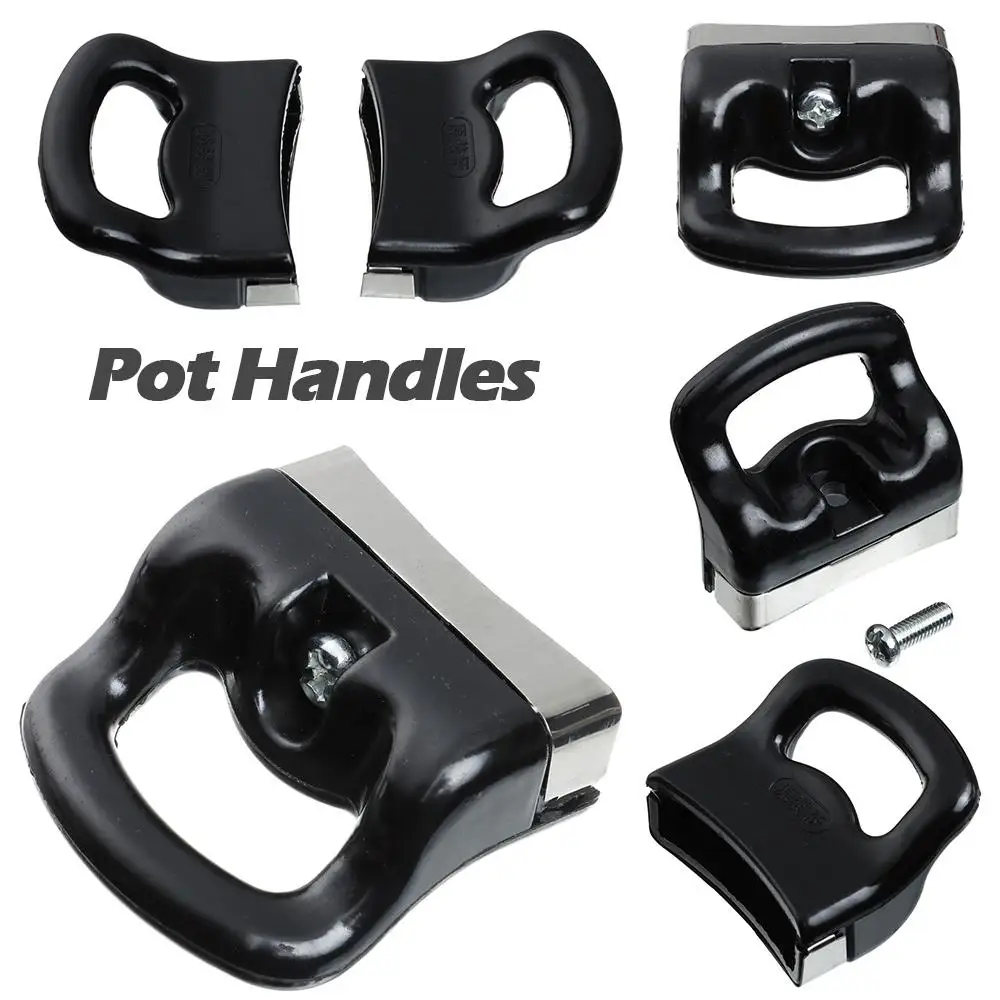2pcs with Screws Cookware Sauce Pot Single Hole Pressure Cooker Ear Handle Grip Pot Handles Pan Short Side