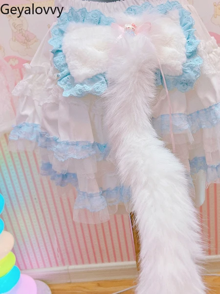 Minigonne tutù sottili a vita alta estive dal design originale fatto a mano Spice Girl Pure Desire Wind Sweet Cake in pizzo