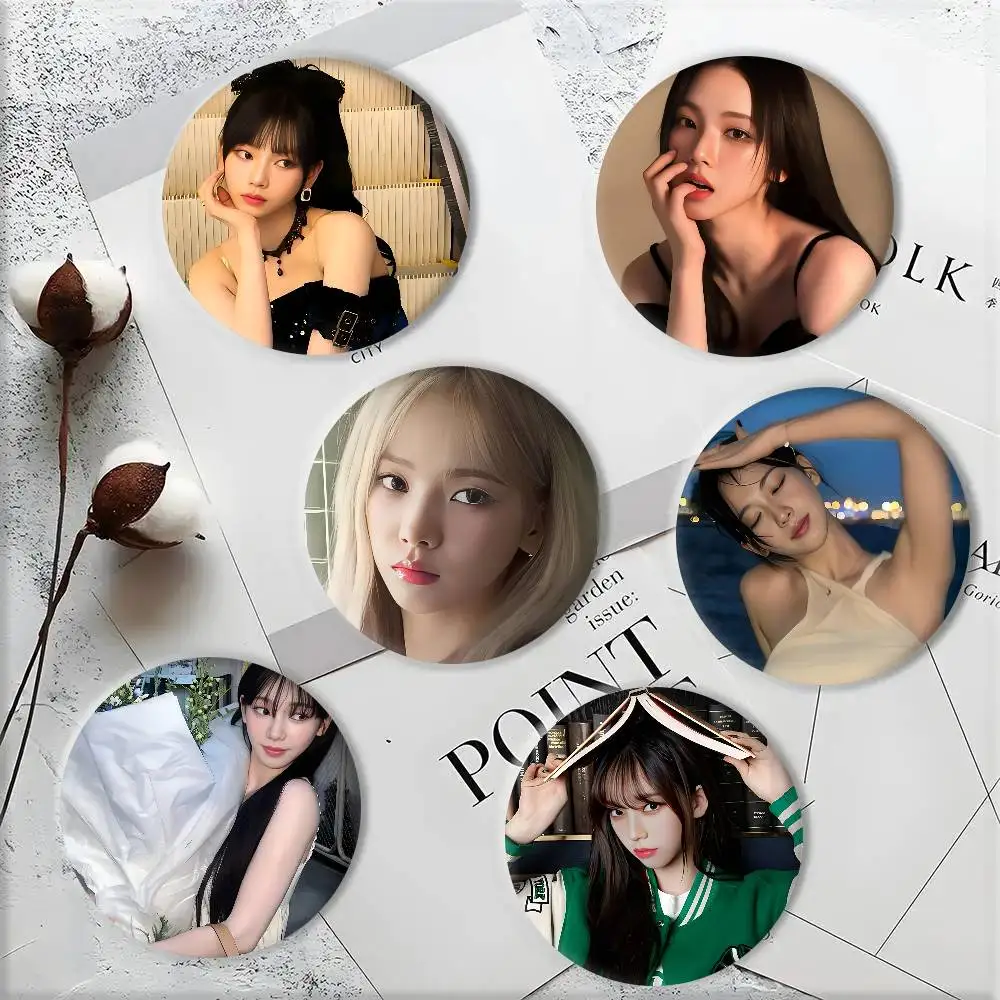 Korean Female Idol Singer K-Karina Badge Tinplate DIY Backpack Clothing Accessories Jewelry Pins