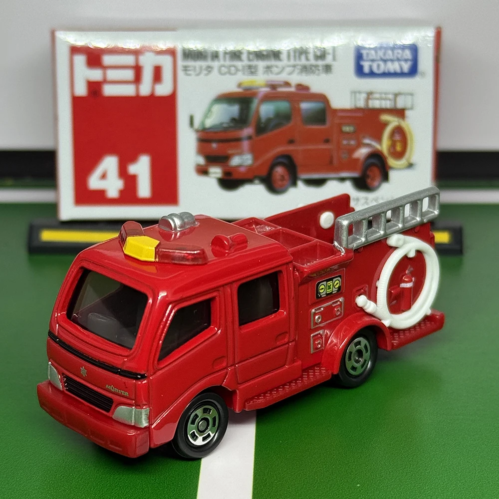 TOMICA No.41 Morita motor de bomberos tipo CD-I fundición a presión aleación estática modo de coche colección pantalla niño juguete para regalo
