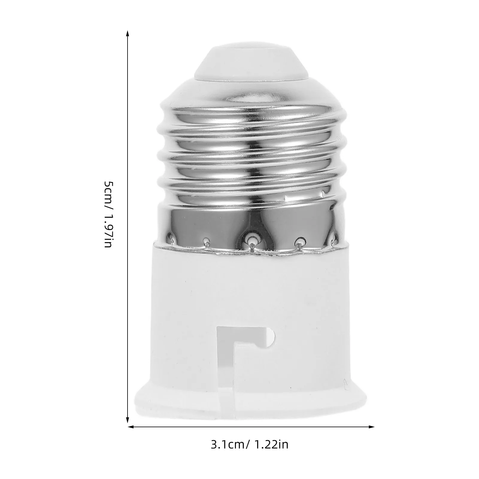 

2Pcs E27 to B22 Lamp Socket Converter Time Saving Easy Plug and Play for Multiple Settings E27 to B22 Socket Holder