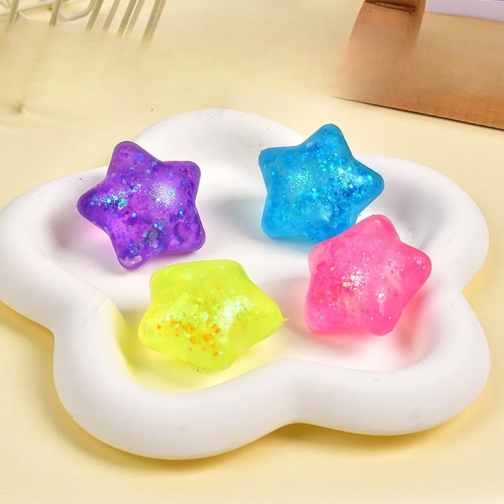 1pc Maltose Star Slow Rising Squishy Decor, Creative Squeeze Ornament for Desk Display, Cute Soft Star Fidget for Office