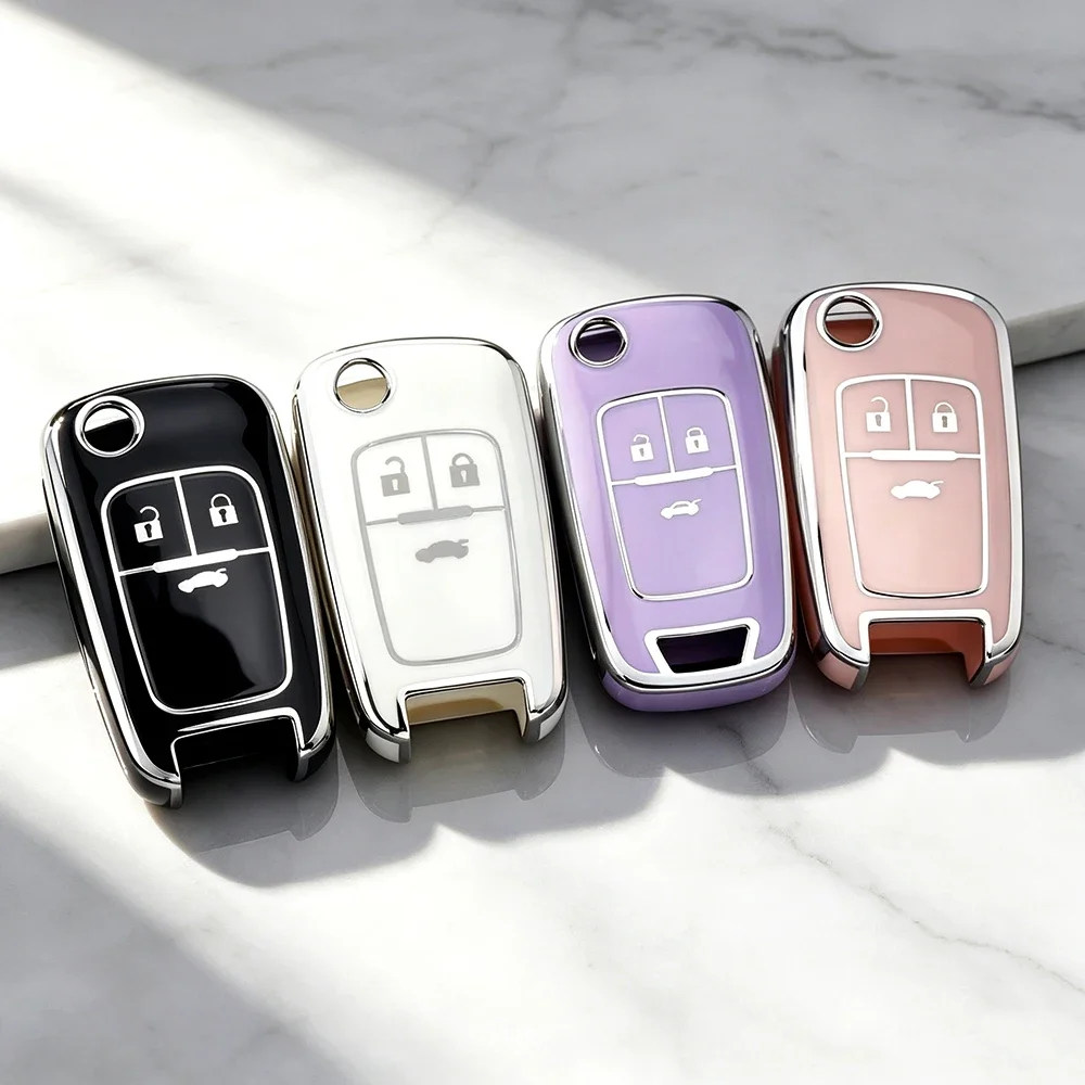 TPU Car Flip Key Case Cover Shell for Chevrolet Cruze Aveo Trax Sail Malibu Captiva Opel Vauxhall Astra J Corsa Insignia Mokka
