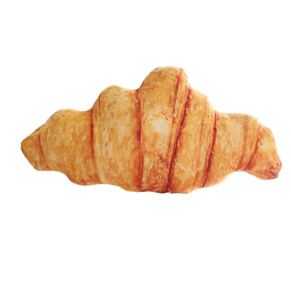 Oreiller de Simulation de pain créatif de 55cm, oreiller lombaire, coussin de Croissant en coton PP rembourré pour le bureau et la maison