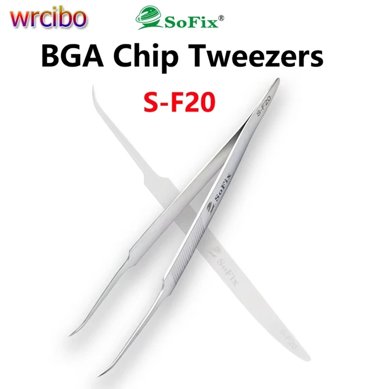 

Sofix S-F20 Gaping Maw Blade Пинцет для ремонта Macbook IC Chip Пинцет для позиционирования BGA Трафарет Фиксированный инструмент для ремонта