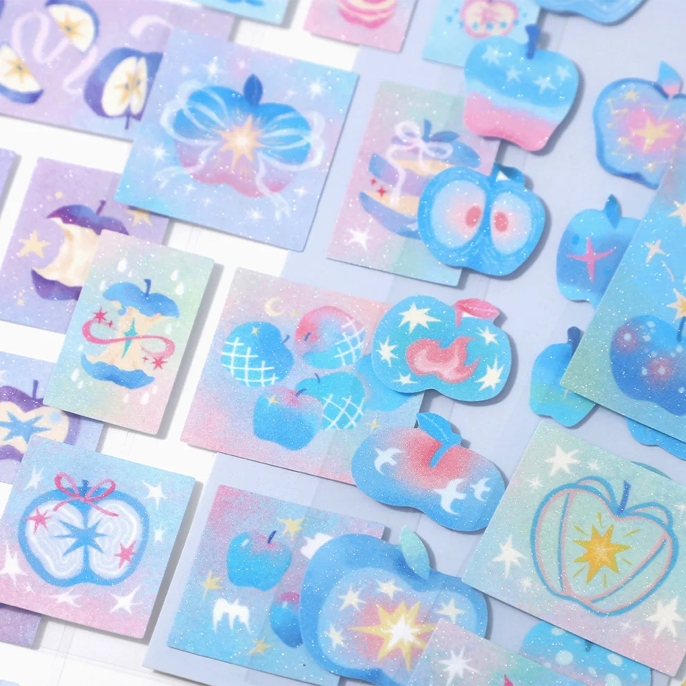 

6 листов Kawaii японские канцелярские наклейки Apple Planet Series высечки клейкие наклейки скрапбукинг коллаж декоративные материалы