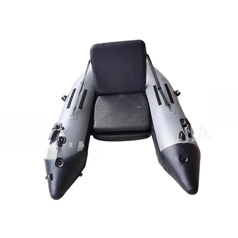 

Inflatable fishing pontoon with pump storage bag and ruler - beige