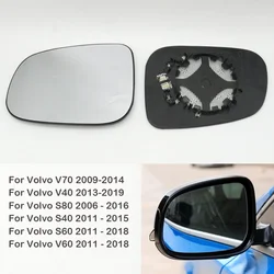 For Volvo S40 S60 S80 V40 V60 V70 Wing Door Side Rearview Mirror Heated Lens Warning Heating Glass