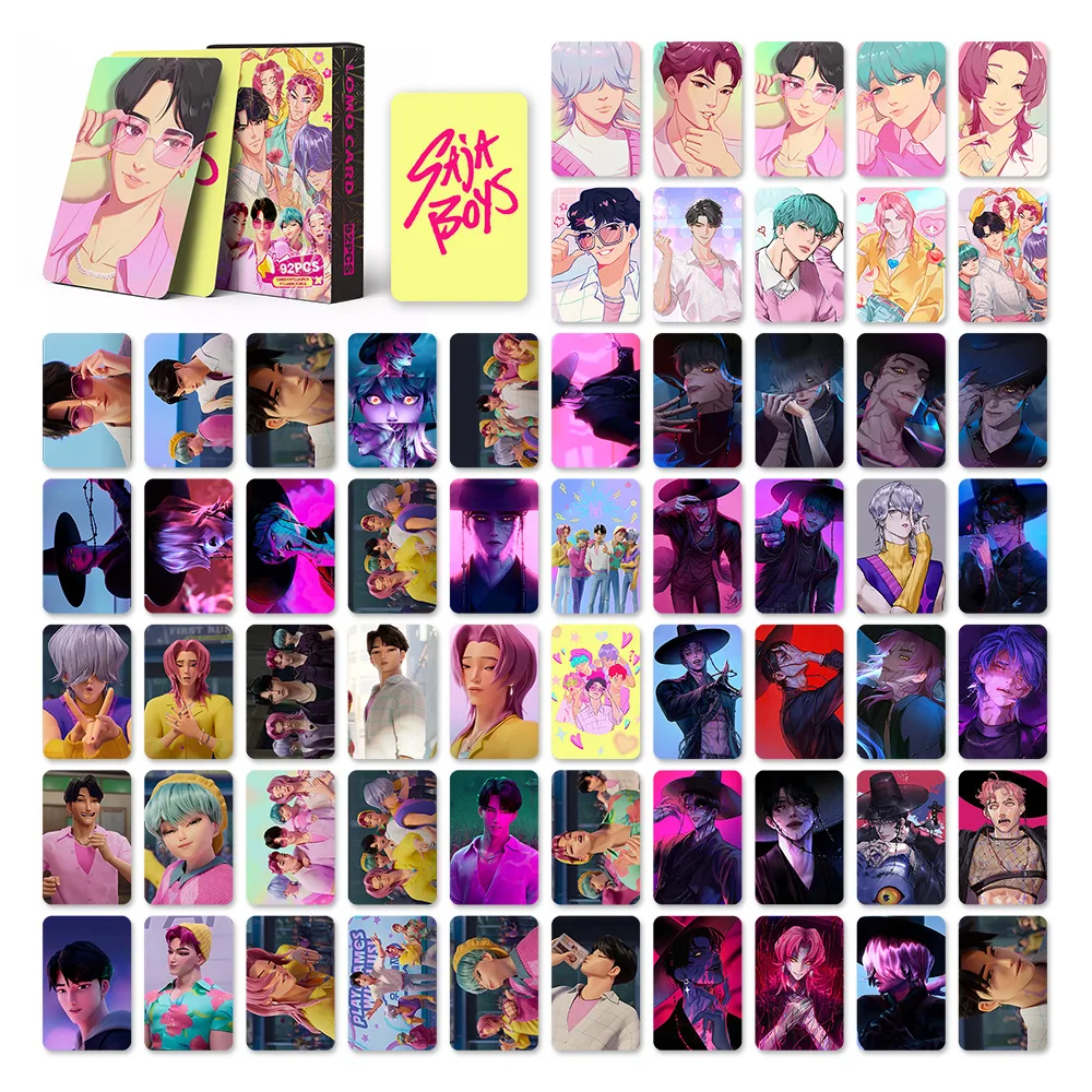 

W 92pcs Kpop Demon Hunter Cards Anime Saja Boys Classic Toys Kids Party Cosplay Game Card Collect Photos Children Gift Hot Sales