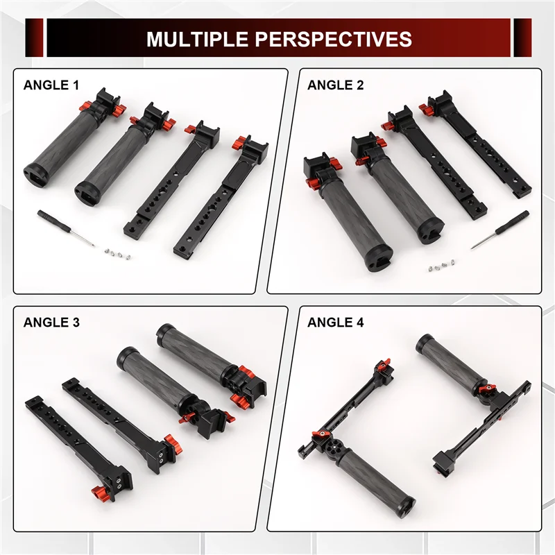 EDT-регулируемая ручка с двойной карбоновой ручкой, зажимное крепление для DJI Ronin RSC 2 RS2, ручной стабилизатор, кронштейн для монитора