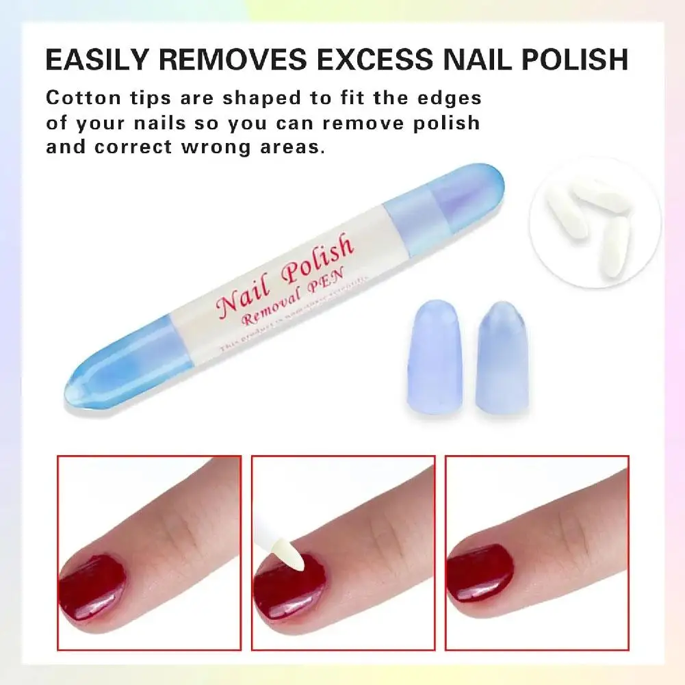3 個マニキュアリムーバーペン UV ジェルマニキュアリムーバークリーナーペンマニキュアツールポータブル非刺激性コレクターペンシル