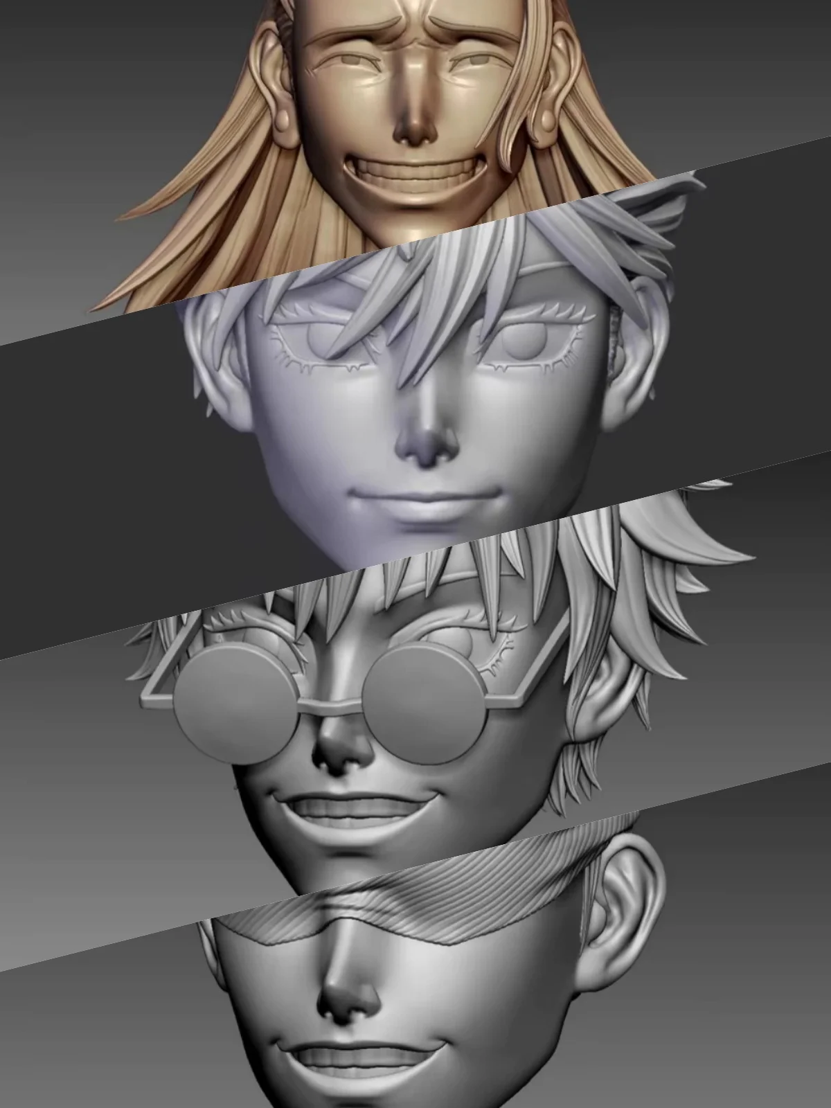 【Solo Cabeza】Cabeza de soldado masculino a escala 1/12, modelo Gojo Satoru sin pintar, accesorios de escultura de cabeza compatibles con figuras de acción de 6 pulgadas para fans, DIY