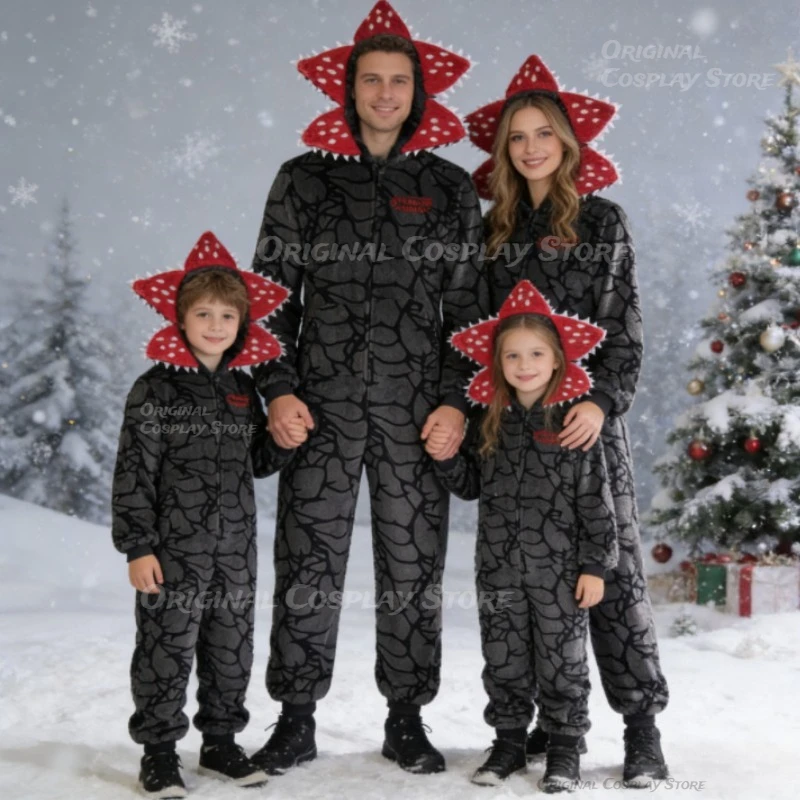 

Teen Fall Winter Thicken Cannibal Flower Demogorgon Cosplay Costume Comfortable Flannel Fabric Pajamas Themed Birthday Parties