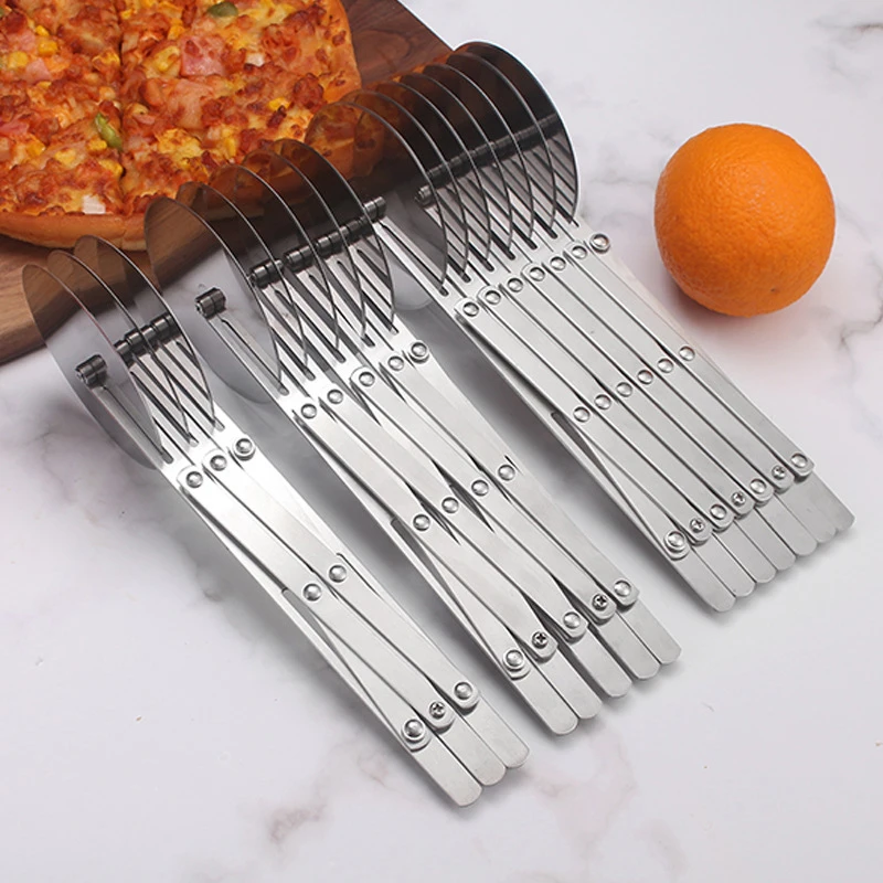3/5/7 Wheel Cutter Dough Divider Dough Knife Flexible Roller Blade Pizza Pastry Peeler Stainless Steel Baking Pan Tool