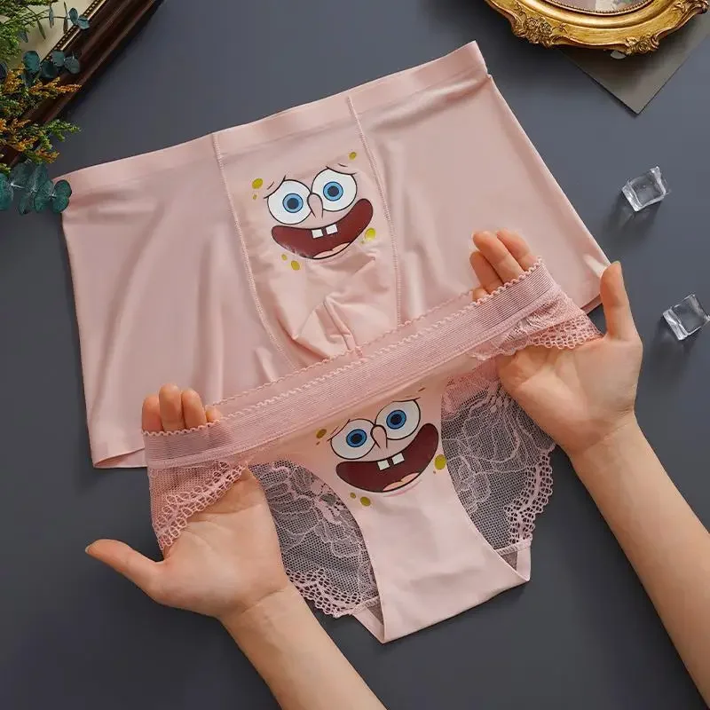 سبونجبوب لطيف الكرتون الأزواج الملابس الداخلية باتريك ستار عشاق مريحة السروال الرجال الملاكمين الرجال مثير النساء سراويل الملاكمين #3
