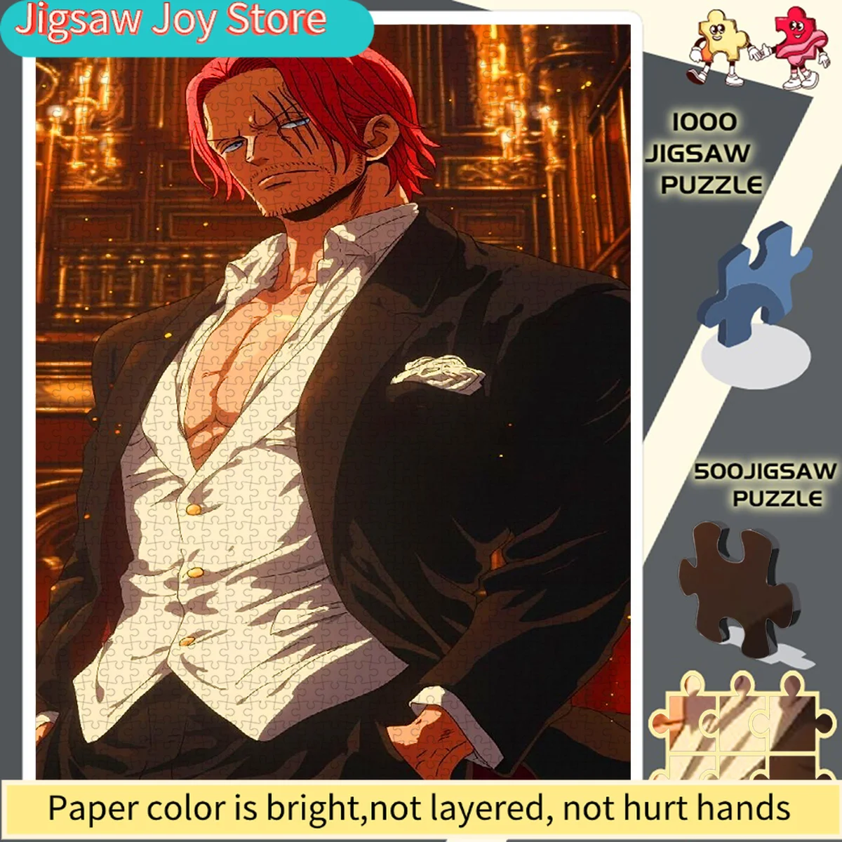 

Red-Haired Shanks Suited And Booted with a Powerful Aura, The Perfect Choice for Frameless Enthusiasts, Paper Puzzle - Educati