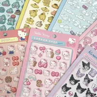 1PCS Sanrio Series 3D Stickers Stereoscopic Relief Crystal Bubble Cute My Melody Kuromi Cartoon Kid Reward Decals Decoration Toy