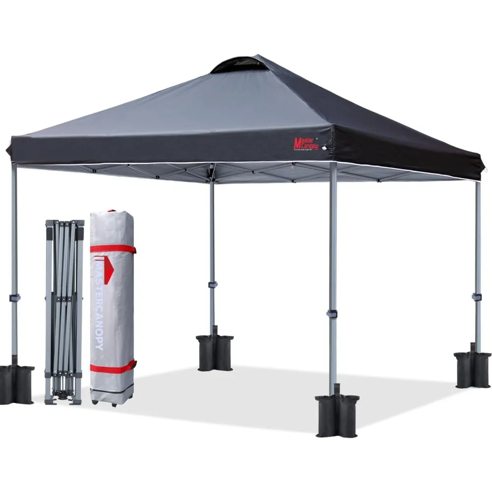 MASTERCANOPY Durable -up Canopy Tent with Roller Bag (12x12, Black)