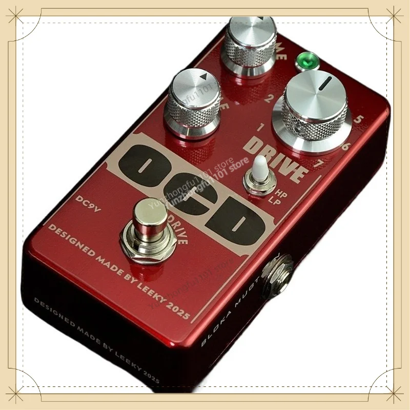 OCD Overdrive Guitar Effect Pedal, Obsessive Compulsive Drive Single Effect Pedal for Electric Guitar True Bypass
