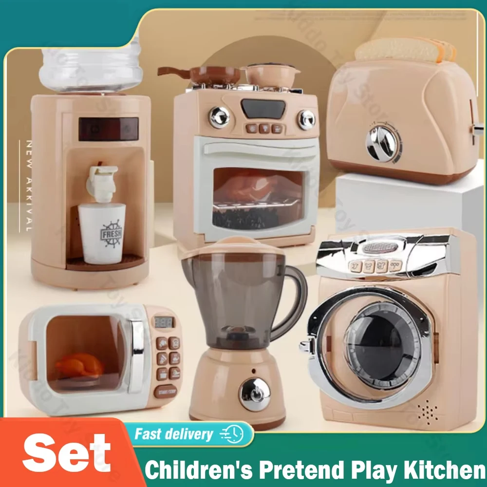 

Детские игрушки для ролевых игр, имитация электрического кухонного набора, игрушки для микроволновой печи, развивающие подарки, обучающая игра Монтессори