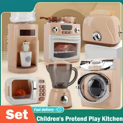 Children's Pretend Play Toys Simulation Electric Kitchen Set Microwave Oven Toys Educational Gifts Montessori Learning Game
