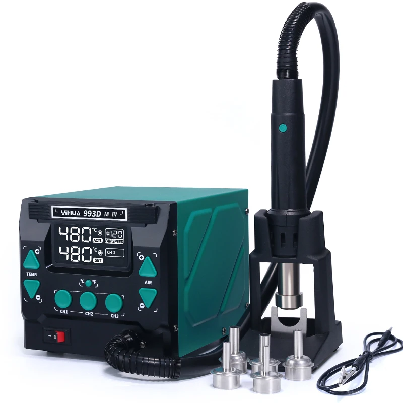 

813 3in1 Machines Combination Repair Station Adjustable Temperate Digital Display Internal Heat Hot Air Soldering Rework Station