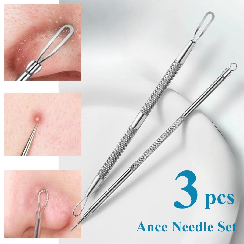 Extra Fine Cellular Acne Blackhead Tweezers Facial Beauty Remove Acne Needle Tools Pimple Extractor Skin Care Whitehead Removal