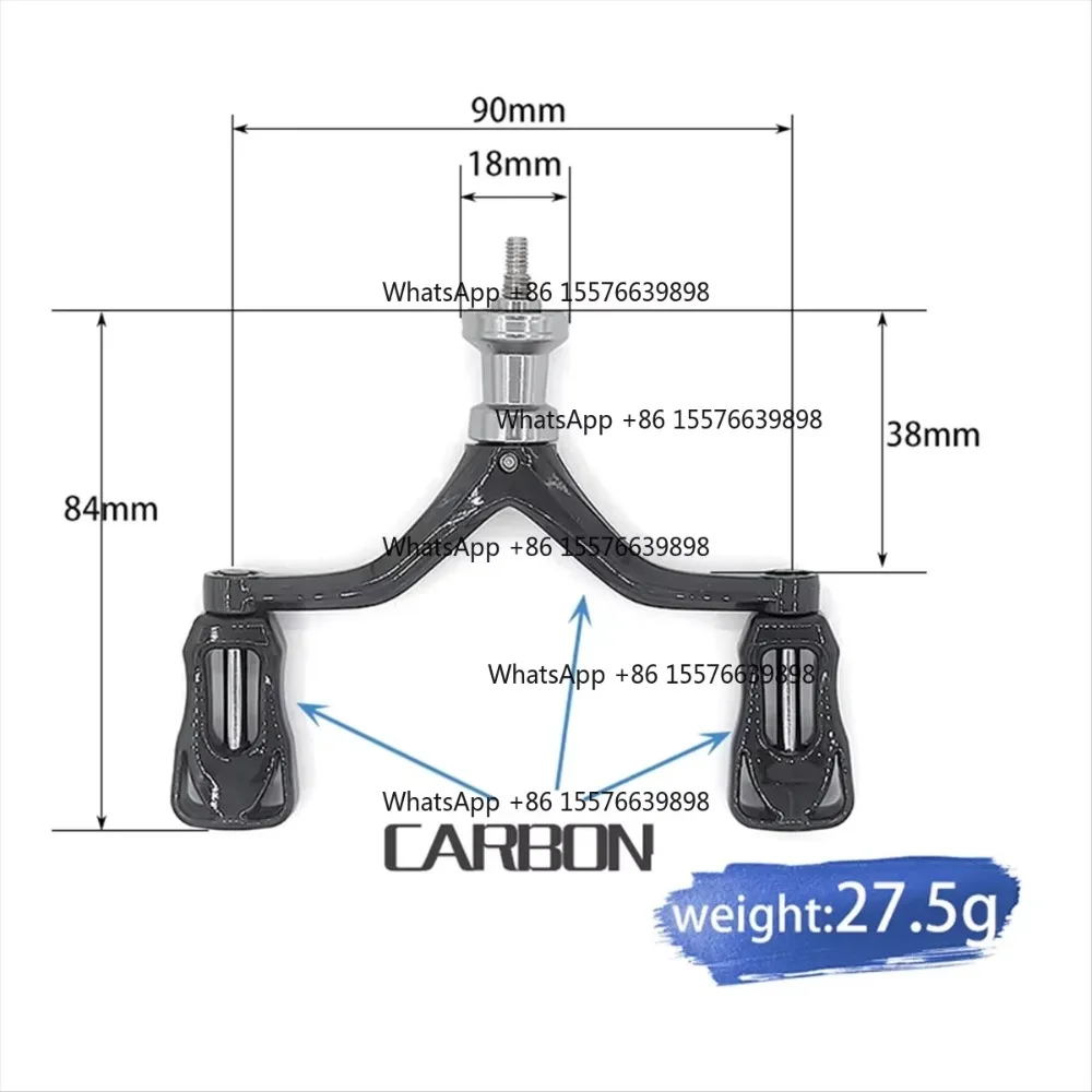 ZOCI-FOR  Spinning Reel Replacement Double Handle Carbon Arm Fishing Reel DIY Modified Fishing Tackle for KASTKING SEAKNIGHT