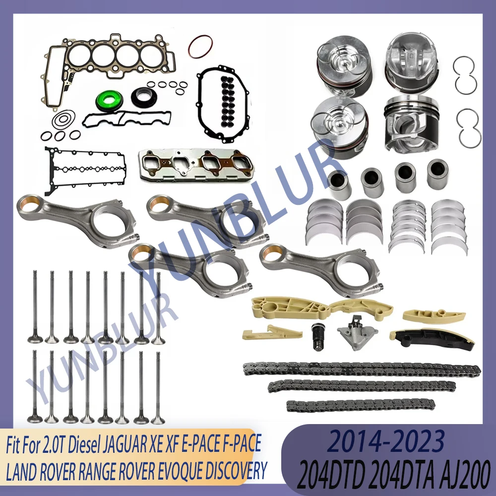 

Полный комплект подшипников поршневого стержня, комплект клапанов цепи ГРМ, подходит для дизеля 2,0 л 204DTD 204DTA для JAGUAR LAND ROVER RANGE ROVER