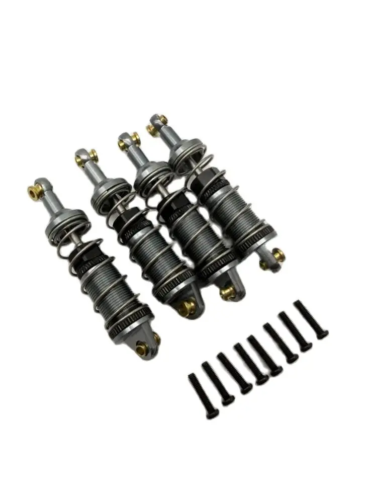 RC カー 4 個セット金属ショックアブソーバー 1/14 14301 14302 14303 金属油圧オイルショックアブソーバー穴から穴まで 60 ミリメートル継手