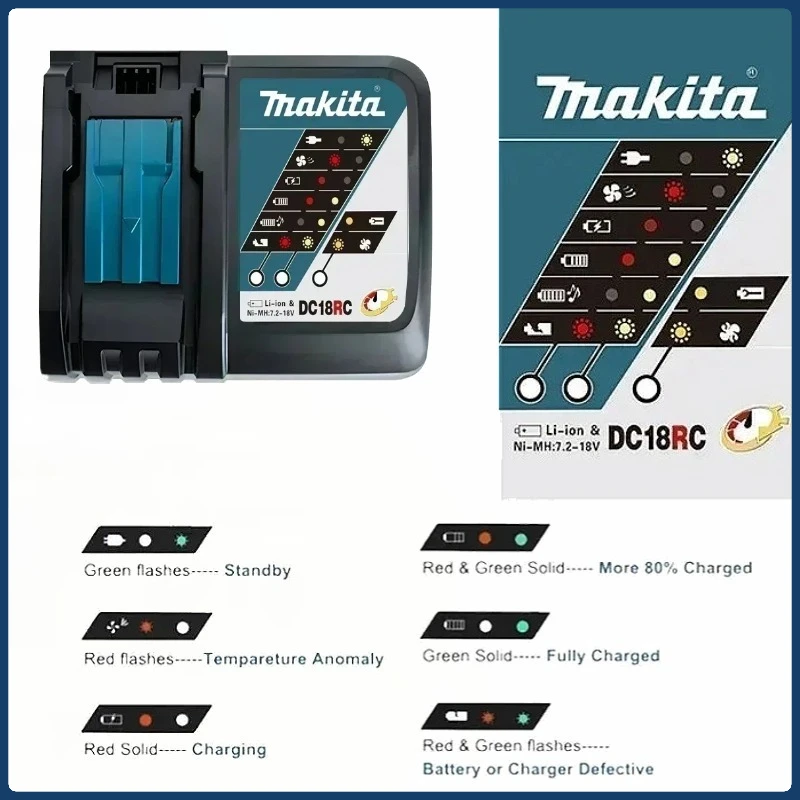

NEW Makita accessories 6Ah for Makita 18V Battery American and European plug BL1830B BL1850 BL1860 BL1815lectric tool charger